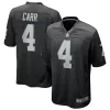 Men Las Vegas Raiders Derek Carr #4 Nike Black Game Jersey - jerzelite