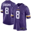 Men Minnesota Vikings Kirk Cousins #8 Nike Purple Game Jersey - jerzelite