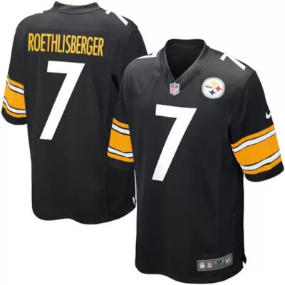 Men Pittsburgh Steelers Ben Roethlisberger #7 Nike Black Game Jersey - jerzelite