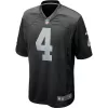 Men Las Vegas Raiders Derek Carr #4 Nike Black Game Jersey - jerzelite