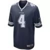 Men Dallas Cowboys Dak Prescott #4 Nike Navy Game Jersey - jerzelite