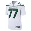 Men New York Jets Mekhi Becton #77 Nike White Game Jersey - jerzelite