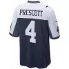 Men Dallas Cowboys Dak Prescott #4 Nike Navy Game Jersey - jerzelite