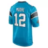 Men Carolina Panthers DJ Moore #12 Nike Blue Game Jersey - jerzelite