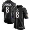 Men Baltimore Ravens Lamar Jackson #8 Nike Black Game Jersey - jerzelite