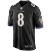 Men Baltimore Ravens Lamar Jackson #8 Nike Black Game Jersey - jerzelite