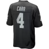 Men Las Vegas Raiders Derek Carr #4 Nike Black Game Jersey - jerzelite