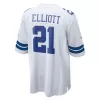 Men Dallas Cowboys Ezekiel Elliott #21 Nike White Game Jersey - jerzelite