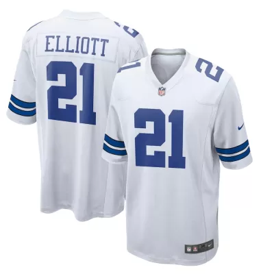 Men Dallas Cowboys Ezekiel Elliott #21 Nike White Game Jersey - jerzelite