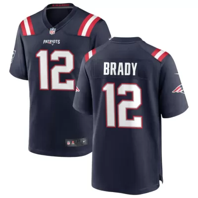 Men New England Patriots Tom Brady #12 Nike Navy Game Jersey - jerzelite