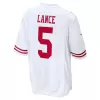 Men San Francisco 49ers Trey Lance #5 Nike White Game Jersey - jerzelite