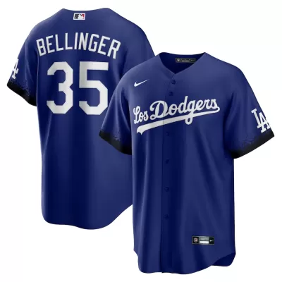 Men's Los Angeles Dodgers Cody Bellinger #35 Nike Royal 2021 City Connect Replica Jersey - jerzelite