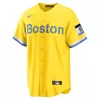 Men's Boston Red Sox Nike Gold/Light Blue 2021 City Connect Replica Jersey - jerzelite