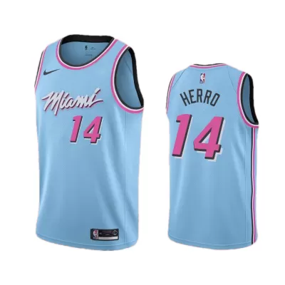 Men's Miami Heat Tyler Herro #14 Nike Blue 2019/20 Finished Swingman Jersey - City Edition - jerzelite