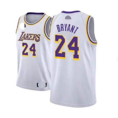 Men's Los Angeles Lakers Kobe Bryant #24 White Swingman Jersey - Association Edition - jerzelite