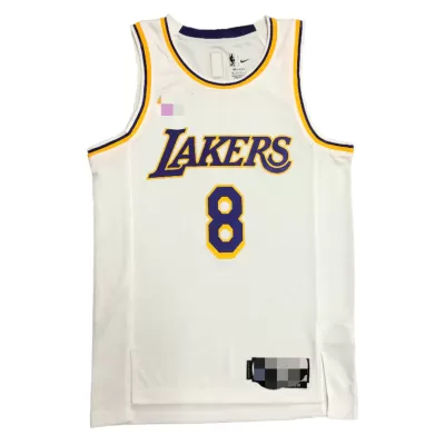 Men's Los Angeles Lakers Kobe Bryant #8 White Diamond Swingman Jersey - Icon Edition - jerzelite