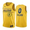 Men's All Star Damian Lillard #0 Yellow 2021 Swingman Jersey - jerzelite