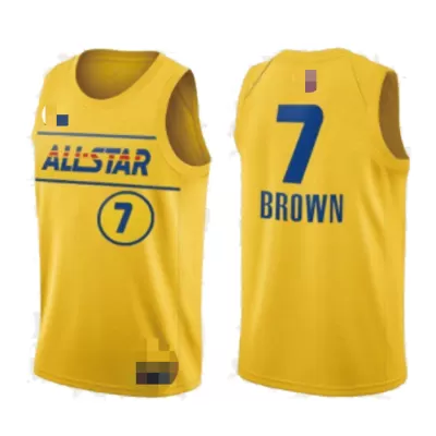 Men's All Star Jaylen Brown #7 Yellow 2021 Swingman Jersey - jerzelite