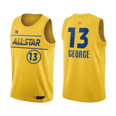 Men's All Star Paul George #13 Yellow 2021 Swingman Jersey - jerzelite