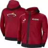 Men's Miami Heat Red Authentic Showtime Performance Full-Zip Hoodie Jacket - jerzelite