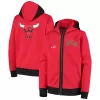 Men's Chicago Bulls Red Authentic Showtime Performance Full-Zip Hoodie Jacket - jerzelite