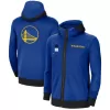 Men's Golden State Warriors Blue Authentic Showtime Performance Full-Zip Hoodie Jacket - jerzelite