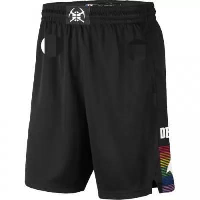 Men's Denver Nuggets Black 2019/20 Swingman Shorts - City Edition - jerzelite