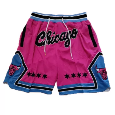 Men's Chicago Bulls Pink Mesh NBA Shorts - jerzelite