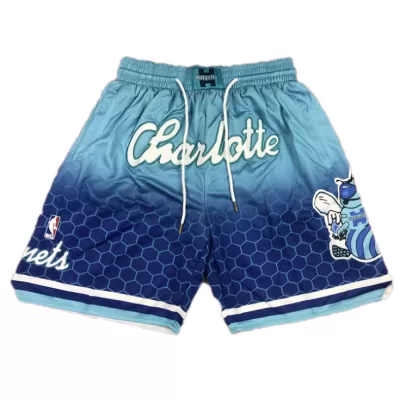 Men's Charlotte Hornets Blue Mesh NBA Shorts - jerzelite