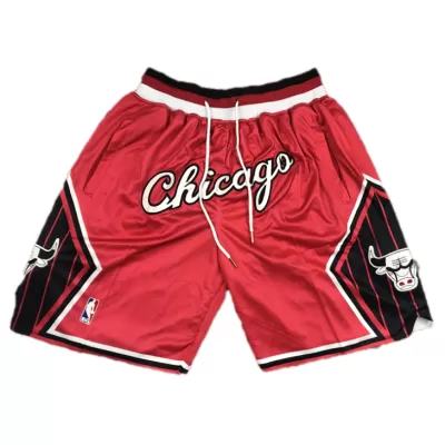 Men's Chicago Bulls Red Mesh NBA Shorts - jerzelite