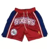 Men's Philadelphia 76ers Red Mesh NBA Shorts - jerzelite