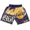 Men's Los Angeles Lakers Purple Mesh NBA Shorts - jerzelite