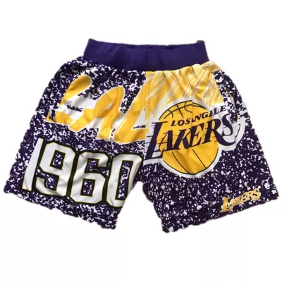 Men's Los Angeles Lakers Purple Mesh NBA Shorts - jerzelite