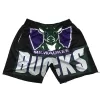 Men's Milwaukee Bucks Navy Mesh NBA Shorts - jerzelite