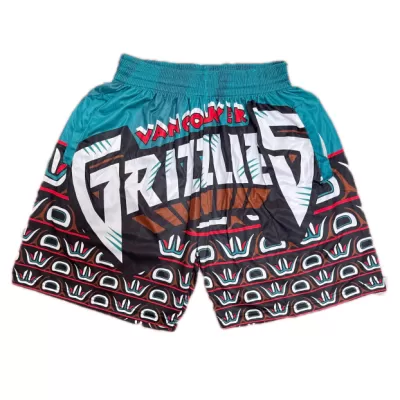 Men's Memphis Grizzlie Cyan Mesh NBA Shorts - jerzelite