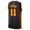 Men's Atlanta Hawks Trae Young #11 Jordan Brand Black 2022/23 Statement Edition Swingman Jersey - jerzelite