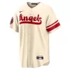 Men's Los Angeles Angels Shohei Ohtani #17 Nike Cream 2022 City Connect Replica Jersey - jerzelite