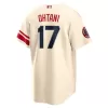 Men's Los Angeles Angels Shohei Ohtani #17 Nike Cream 2022 City Connect Replica Jersey - jerzelite