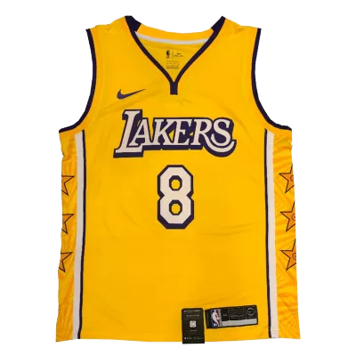 Men's Los Angeles Lakers Kobe Bryant #8 Yellow 2019 Swingman Jersey - City Edition - jerzelite