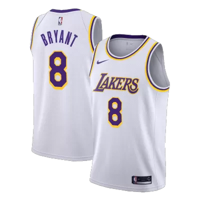 Men's Los Angeles Lakers Kobe Bryant #8 White Swingman Jersey - Association Edition - jerzelite